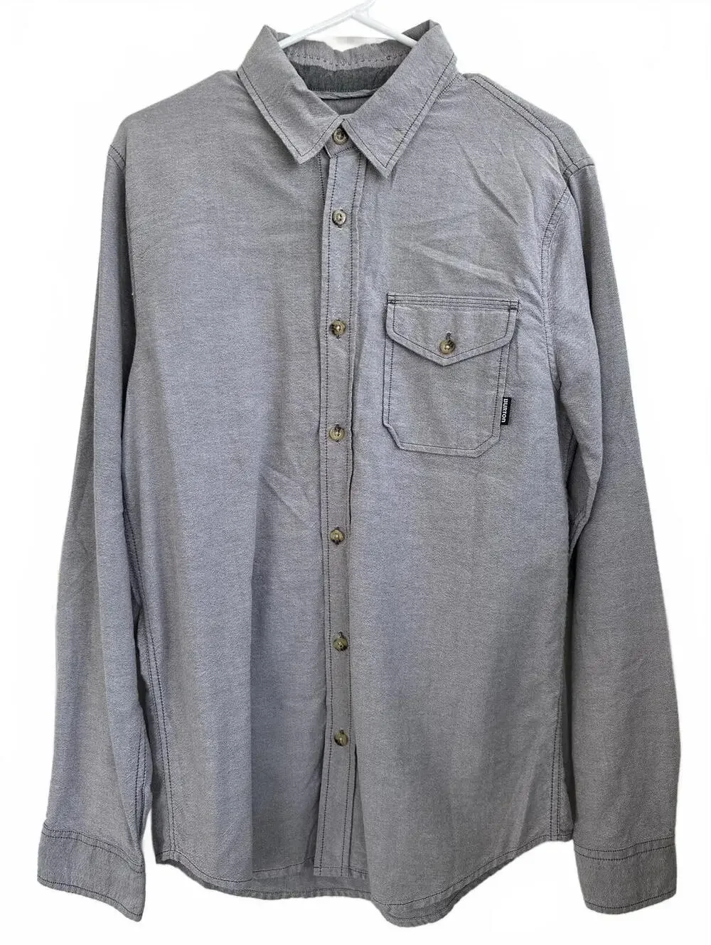 burton dress shirts Burton | Shirts | Burton Flannel Button Up Collared Shirt Top Light Gray  Medium